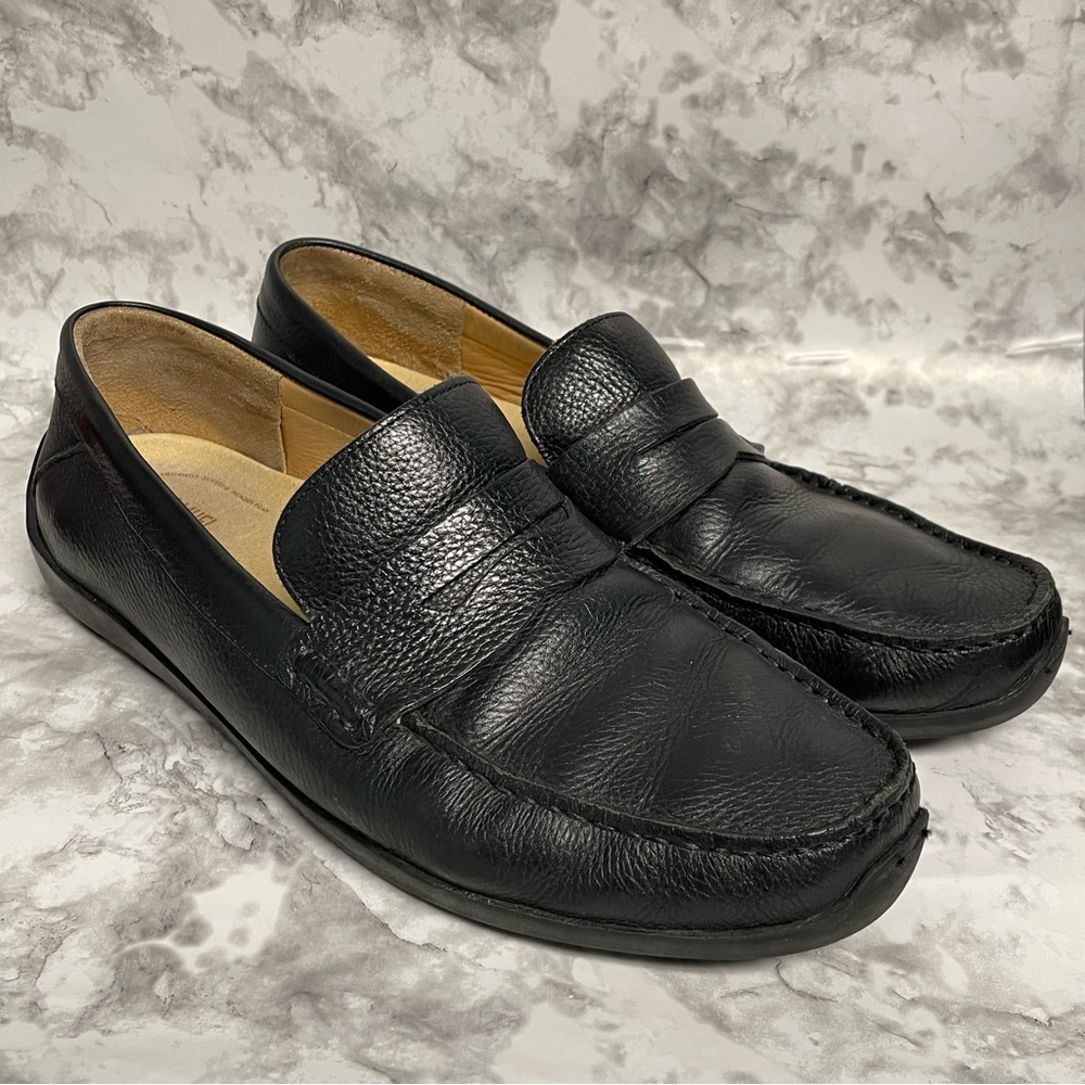 Samuel Hubbard Men’s 11 W Free Spirit for Him Black Leather Slip-On Shoes